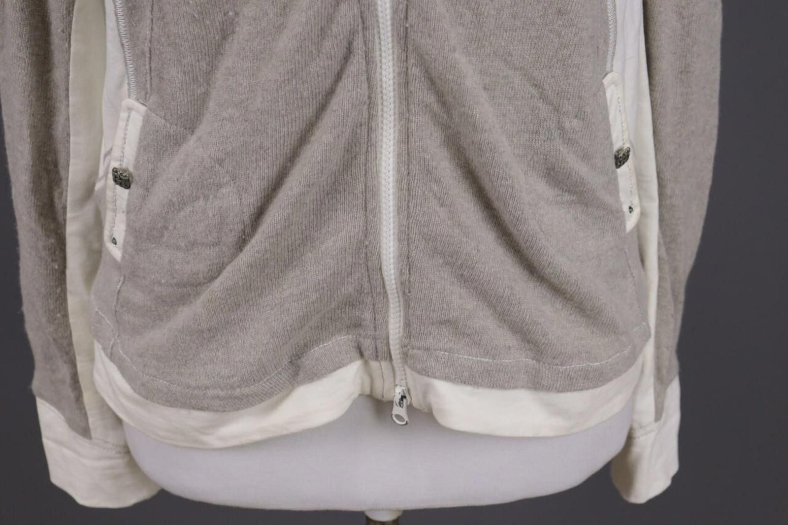 Designer Elisa Cavaletti Gray Full Zip Embroidered Sweater Size XL Size XL / US 12-14 / IT 48-50 - 3 Thumbnail