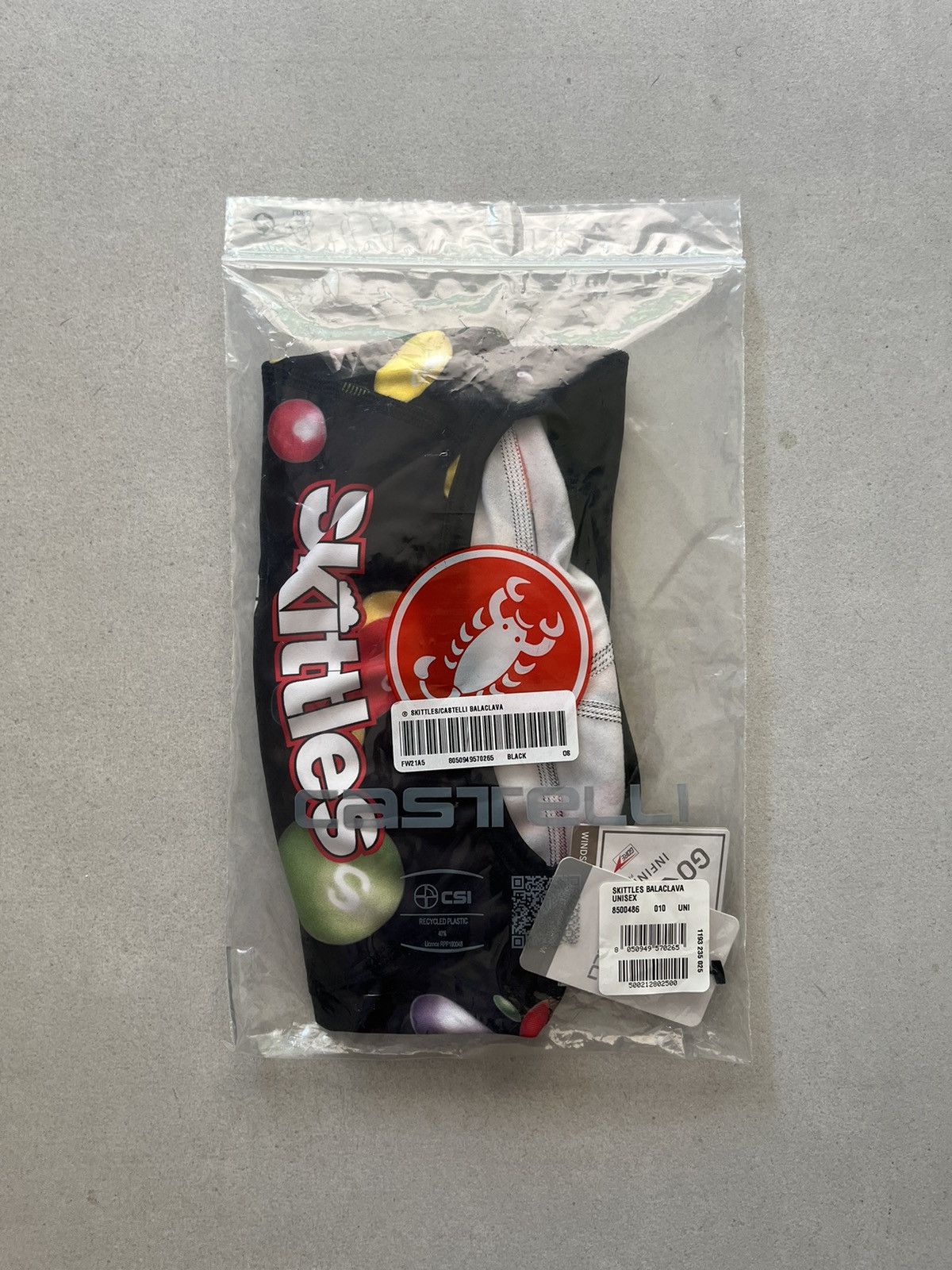 Supreme authentic Skittles Castelli Balaclava Red