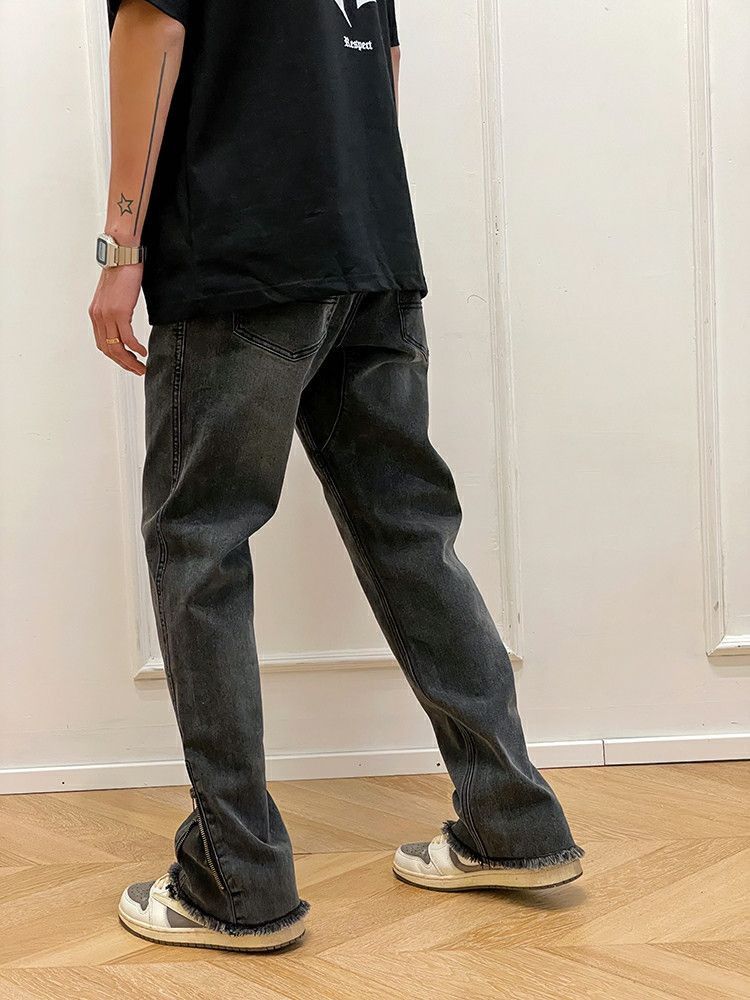 Jean × Vintage zipper utility punk grunge flared yuppie bootcut jeans Size US 38 / EU 54 - 4 Thumbnail