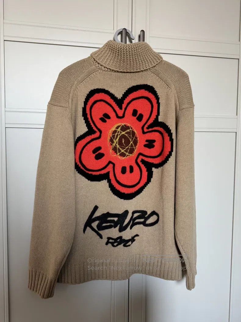 Kenzo Kenzo Open Zip-Up Sweater, Wool Size US XL / EU 56 / 4 - 1 Thumbnail
