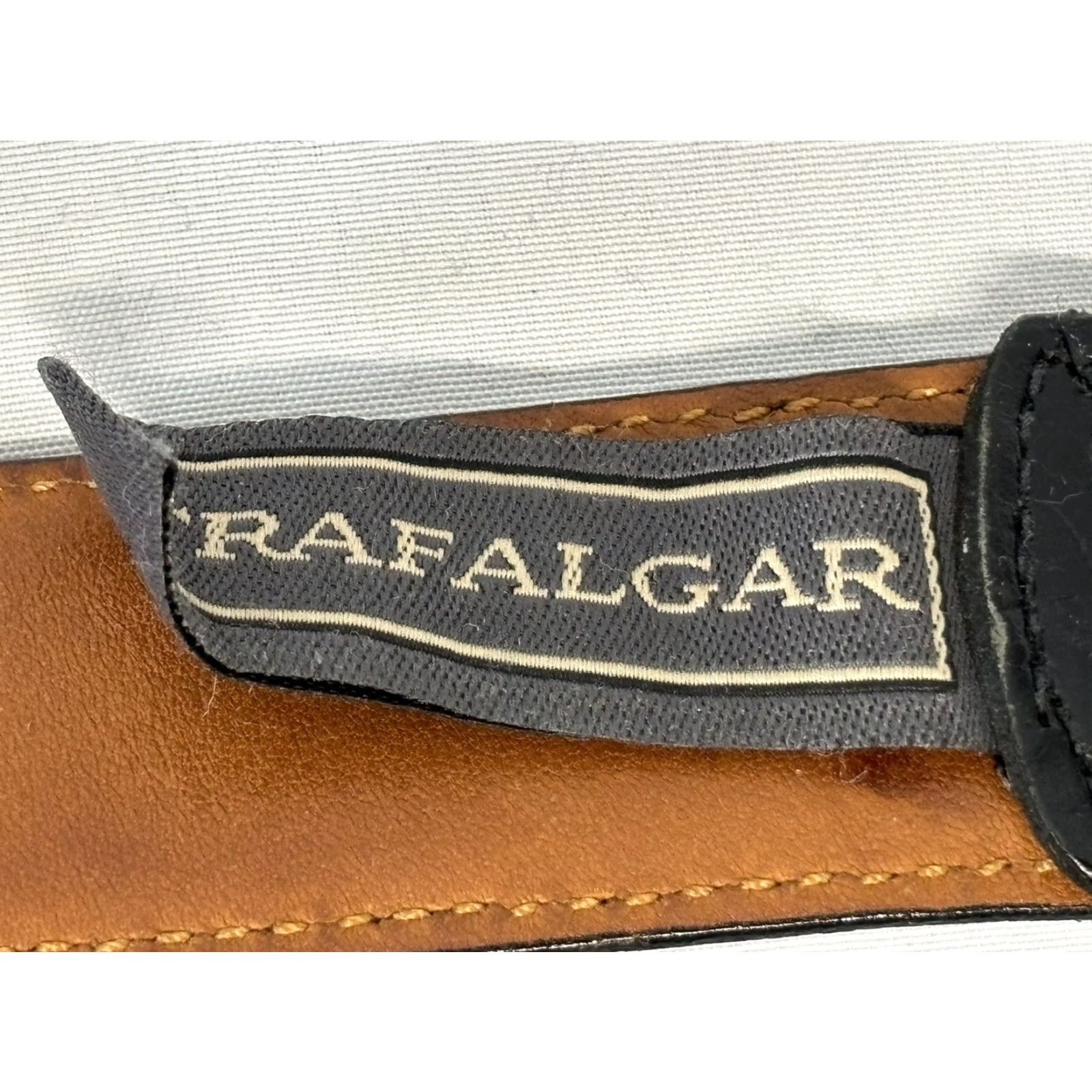Vintage VINTAGE Trafalgar Croc Embossed Leather Belt 40 Black Made in USA Mens Size 40 - 5 Thumbnail