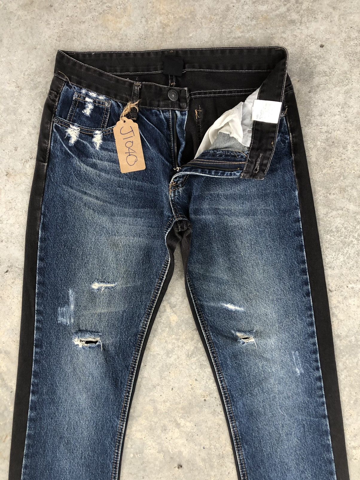 N.Hoolywood N. Hoolywood Double Sided Two Tone Denim Distressed Size US 32 / EU 48 - 3 Thumbnail