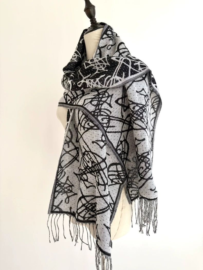 Vivienne Westwood Vivienne Westwood Earthstar scarf with black and white pol Size ONE SIZE - 3 Thumbnail