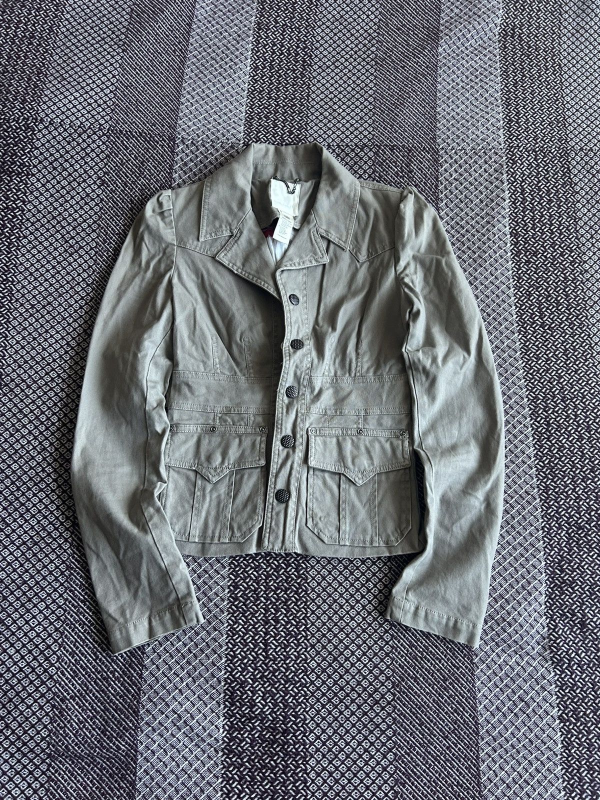 Diesel × Vintage Diesel Vintage Jacket Floral Pattern Y2K Style Size S Rare Size S / US 4 / IT 40 - 5 Thumbnail