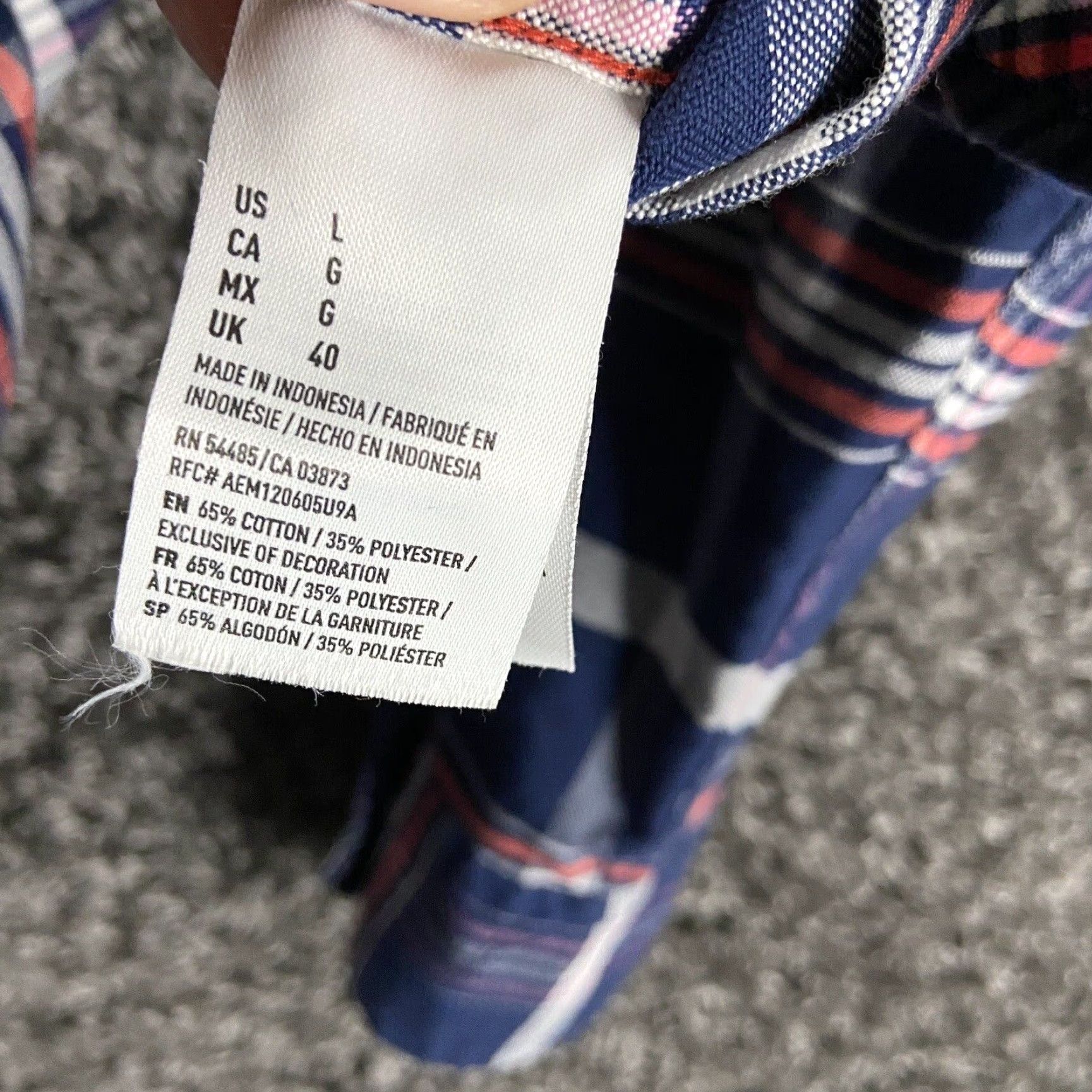 American Eagle Outfitters American Eagle Shirt Adult Men L Pink Plaid Button-Up Long Sleeve Size US L / EU 52-54 / 3 - 7 Thumbnail