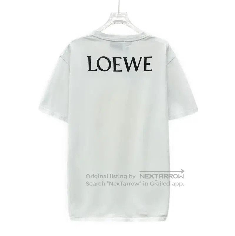 Loewe Loewe White Smiley Face T-Shirt . Size L / US 10 / IT 46 - 2 Thumbnail