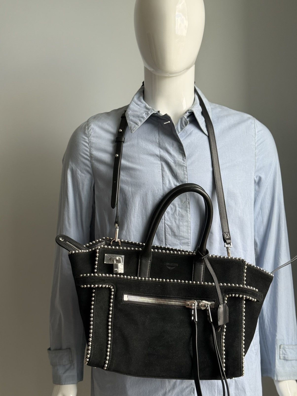 Zadig & Voltaire Zadig et Voltaire Bag Suede key lock Black Size ONE SIZE - 19 Thumbnail