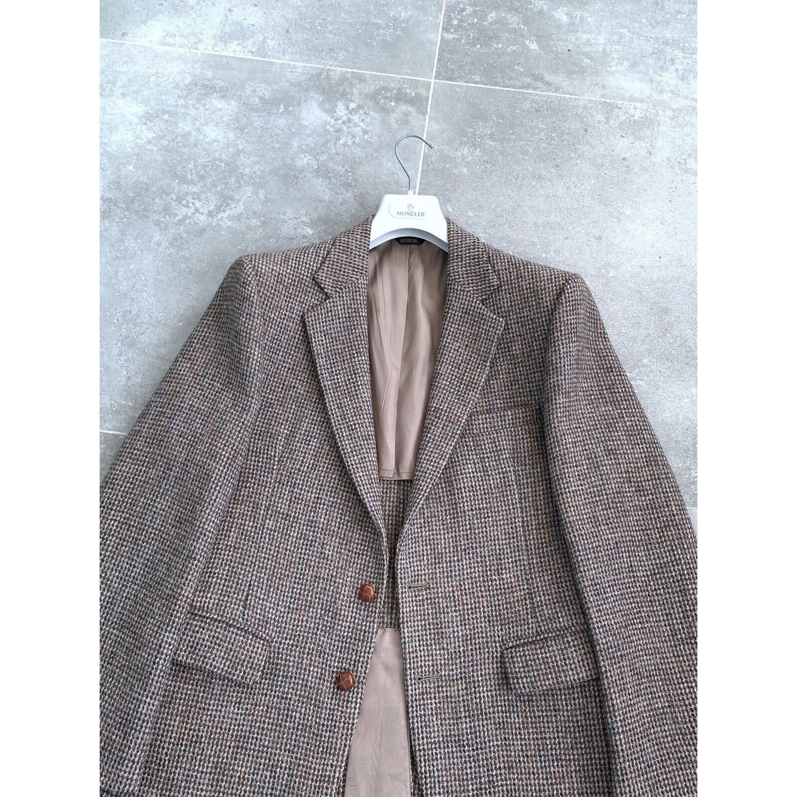 Harris Tweed × Vintage Men's HARRIS TWEED MADE IN USA Sport Blazer Jacket EU 48 M Size 48R - 2 Thumbnail