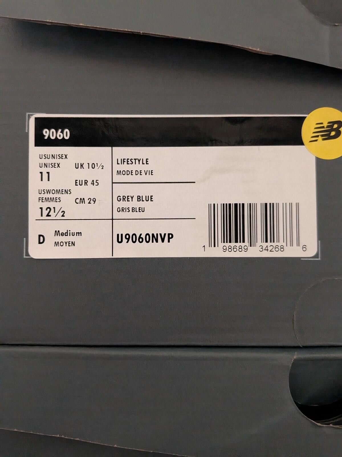 New Balance New Balance 9060 U9060NVP Arctic Grey/Vintage Indigo US11 Size US 11 / EU 44 - 8 Thumbnail