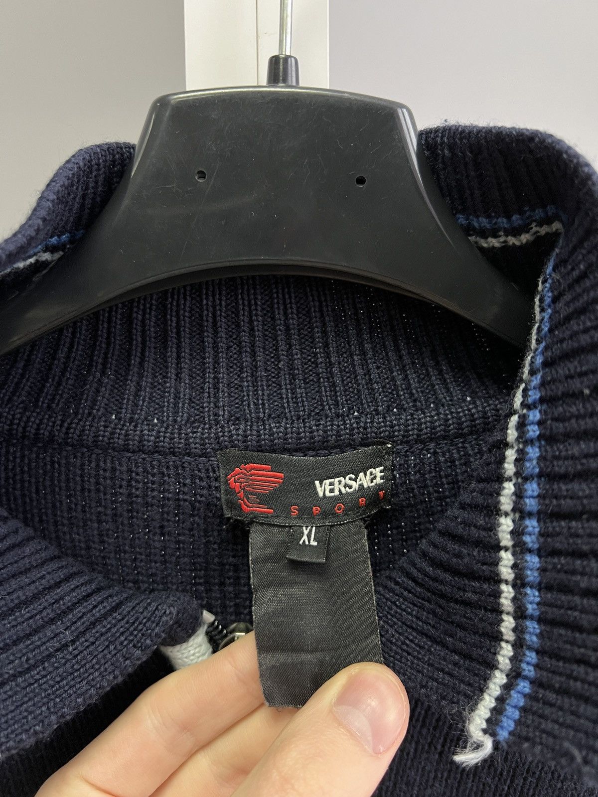 Designer × Versace × Vintage Vintage Versace Sport 1/3 zip knit sweater Size US M / EU 48-50 / 2 - 9 Thumbnail