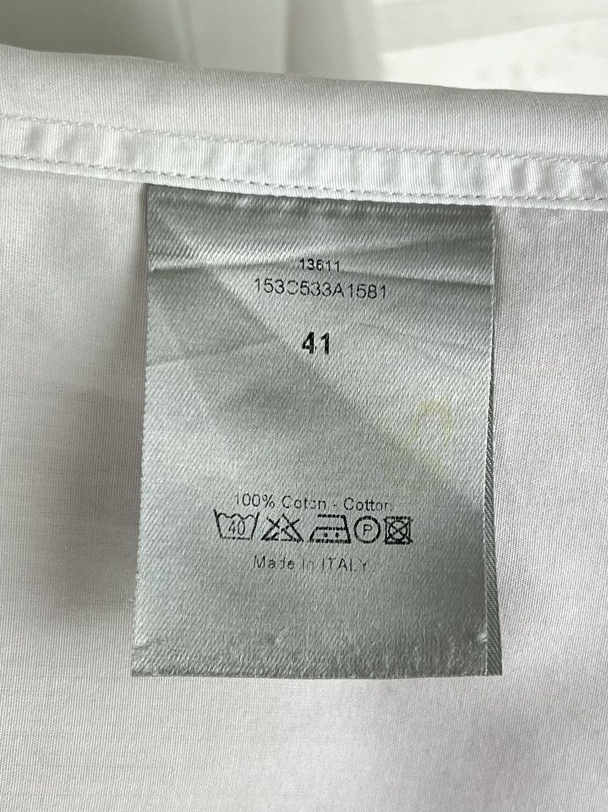 Dior DIOR Shirt Button Up Embroided Metal Stripes White Men's Size US L / EU 52-54 / 3 - 13 Thumbnail