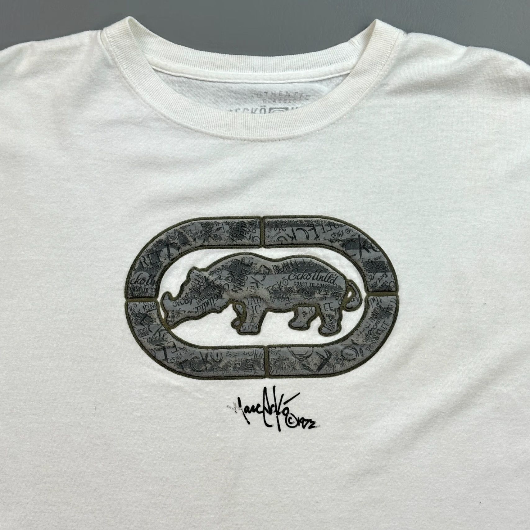 Ecko Unltd. VINTAGE Ecko Unltd Shirt Mens 2XL White Rhino 3D Print Hip Hop Skate Punk Y2K Shirt Mens 2XL White Rhino 3D Print Hip Hop Punk Y2K Size US XXL / EU 58 / 5 - 2 Thumbnail