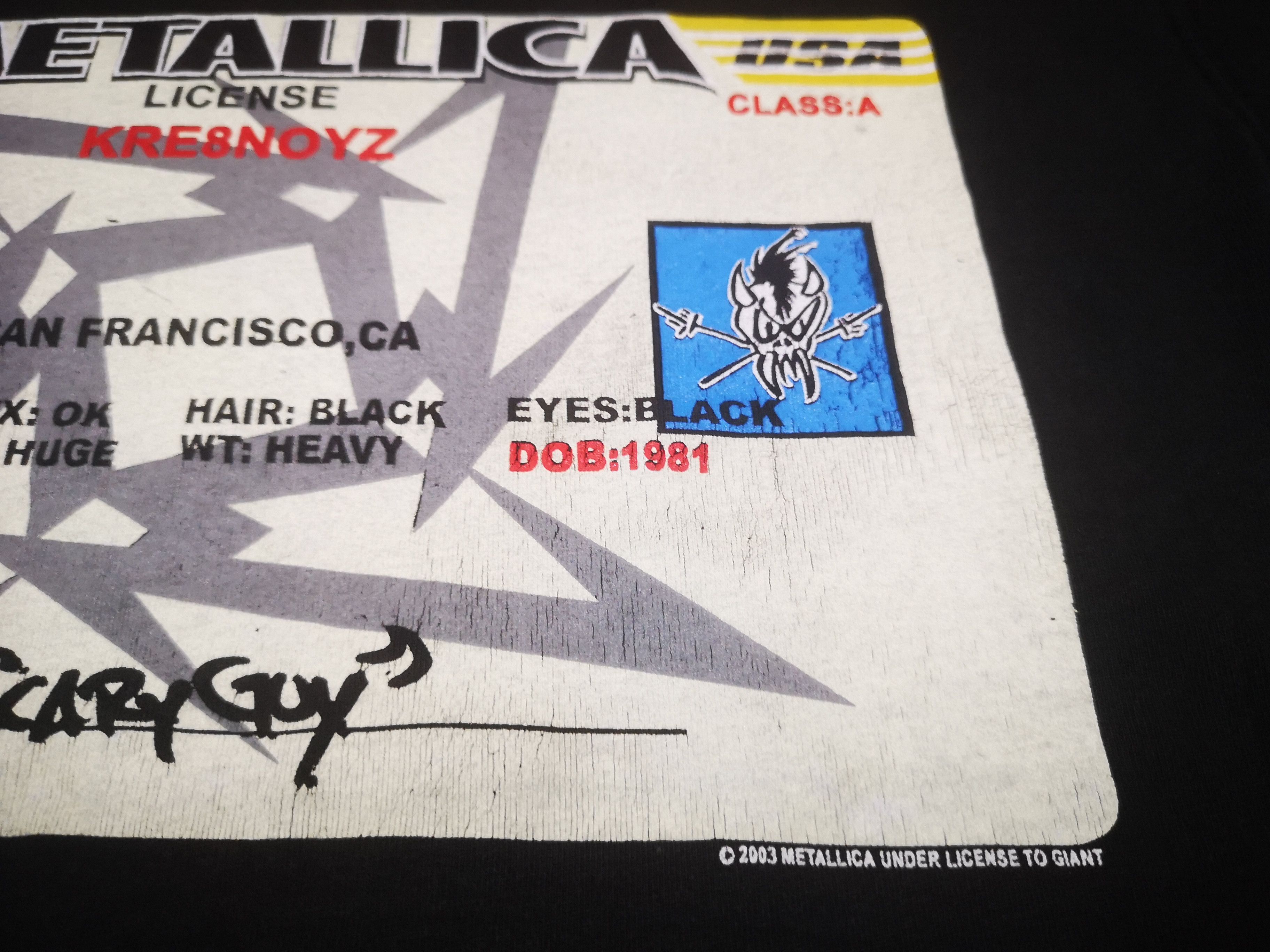 Band Tees × Vintage Vintage METALLICA Band Scary Guy License Giant Promo T Shirt Size US M / EU 48-50 / 2 - 5 Thumbnail
