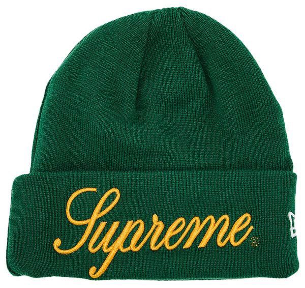 Supreme Supreme New Era Script Beanie ‘Green’ Size ONE SIZE - 1 Thumbnail