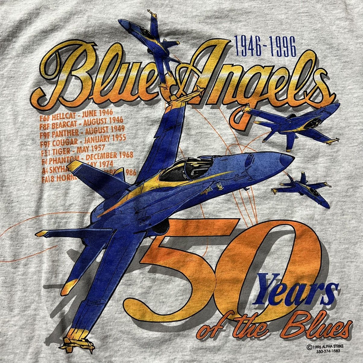 Vintage Vintage 1996 USAF 🇺🇸 50 Year Blue Angles Alpha Strike Shirt Size US L / EU 52-54 / 3 - 2 Thumbnail