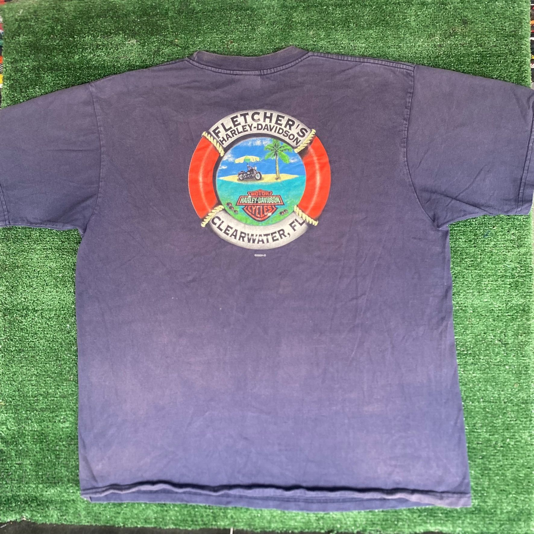 Harley Davidson Vintage Y2K Harley Davidson Shirt Biker Logo Motorcycle Tee Size US XXL / EU 58 / 5 - 1 Thumbnail