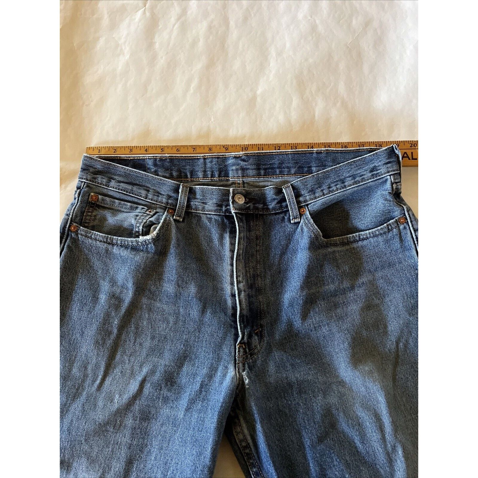 Levi's Levi’s 550 Mens 38x30 Relaxed Fit Med Wash Denim Jeans Blue Size US 38 / EU 54 - 5 Thumbnail