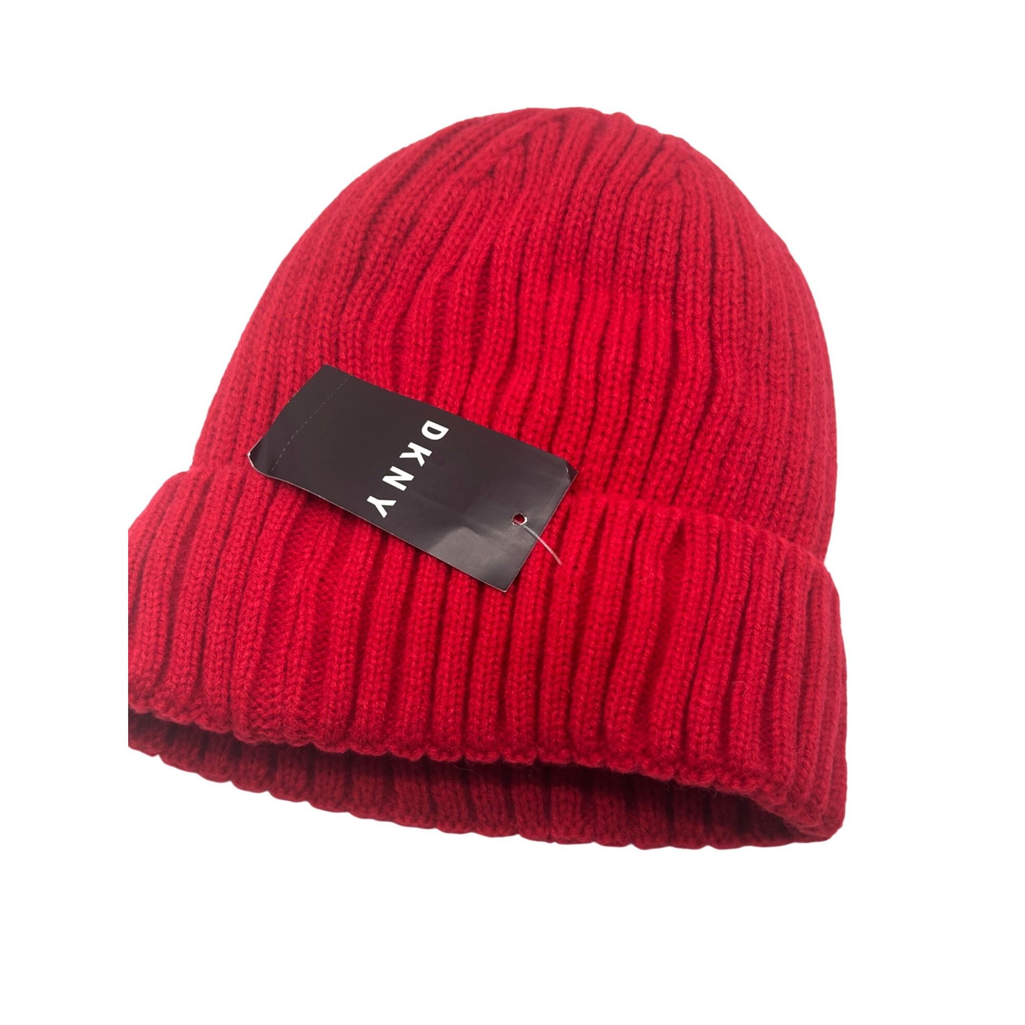 DKNY DKNY Fleece-Lined Knit Beanie, Red Size ONE SIZE - 4 Thumbnail