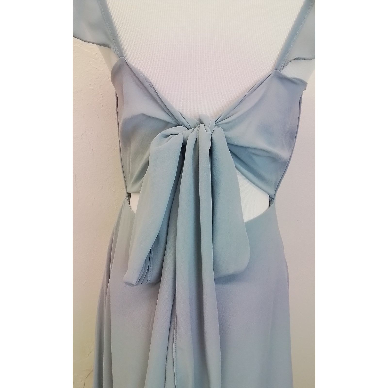 Other Azazie Ruffle Formal A-Line Dress Women's 8 Blue Bridesmaid Size M / US 6-8 / IT 42-44 - 5 Thumbnail