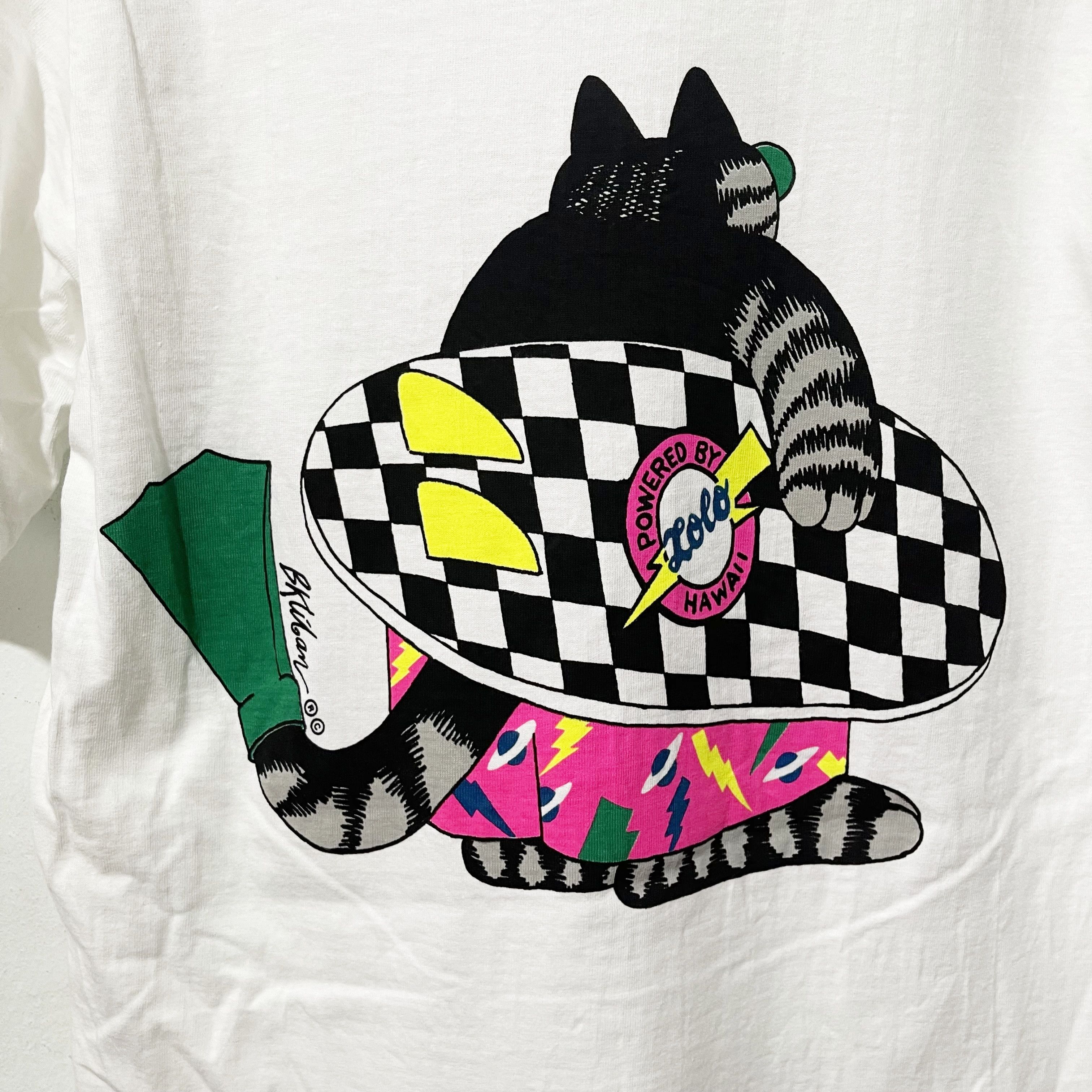 Vintage Vintage 80s Crazy Shirts Hawaii Newport Beach Cat T-Shirt Size US M / EU 48-50 / 2 - 4 Thumbnail