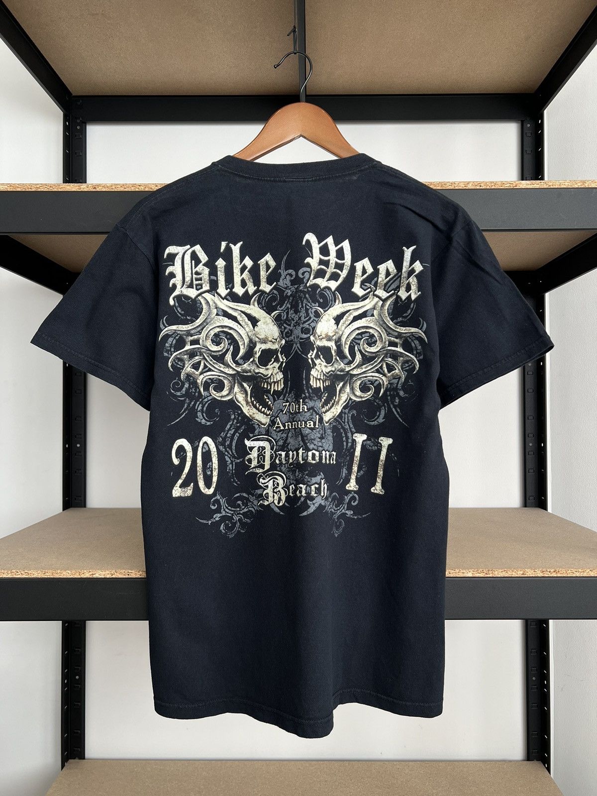 Vintage Vintage 2011 Bike Week Daytona Beach Skull Harley Y2k Tshirt Size US M / EU 48-50 / 2 - 4 Thumbnail