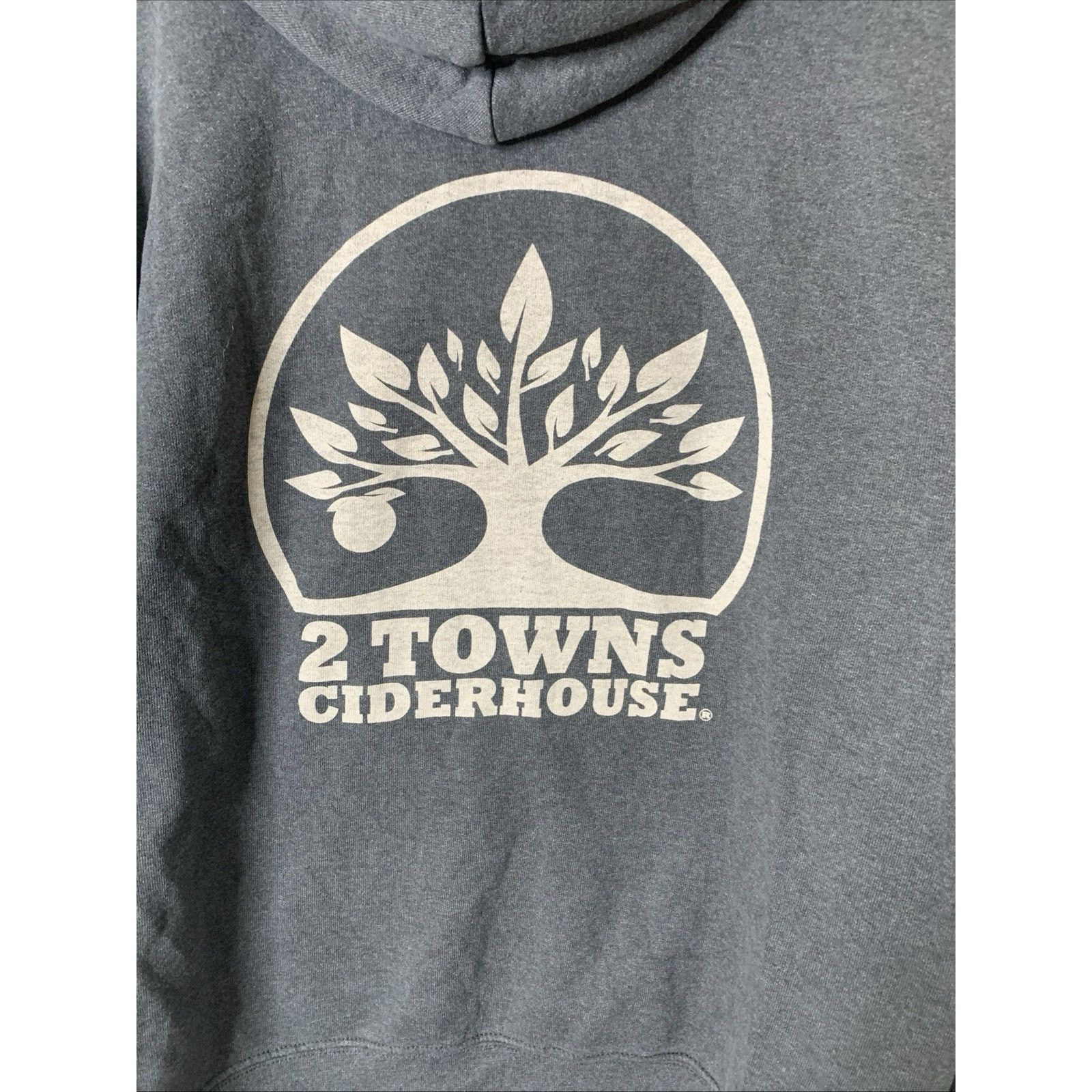 Hanes 2 Towns Ciderhouse Beer Drawstring Hoodie HANES Men's Gray S Size US S / EU 44-46 / 1 - 11 Thumbnail