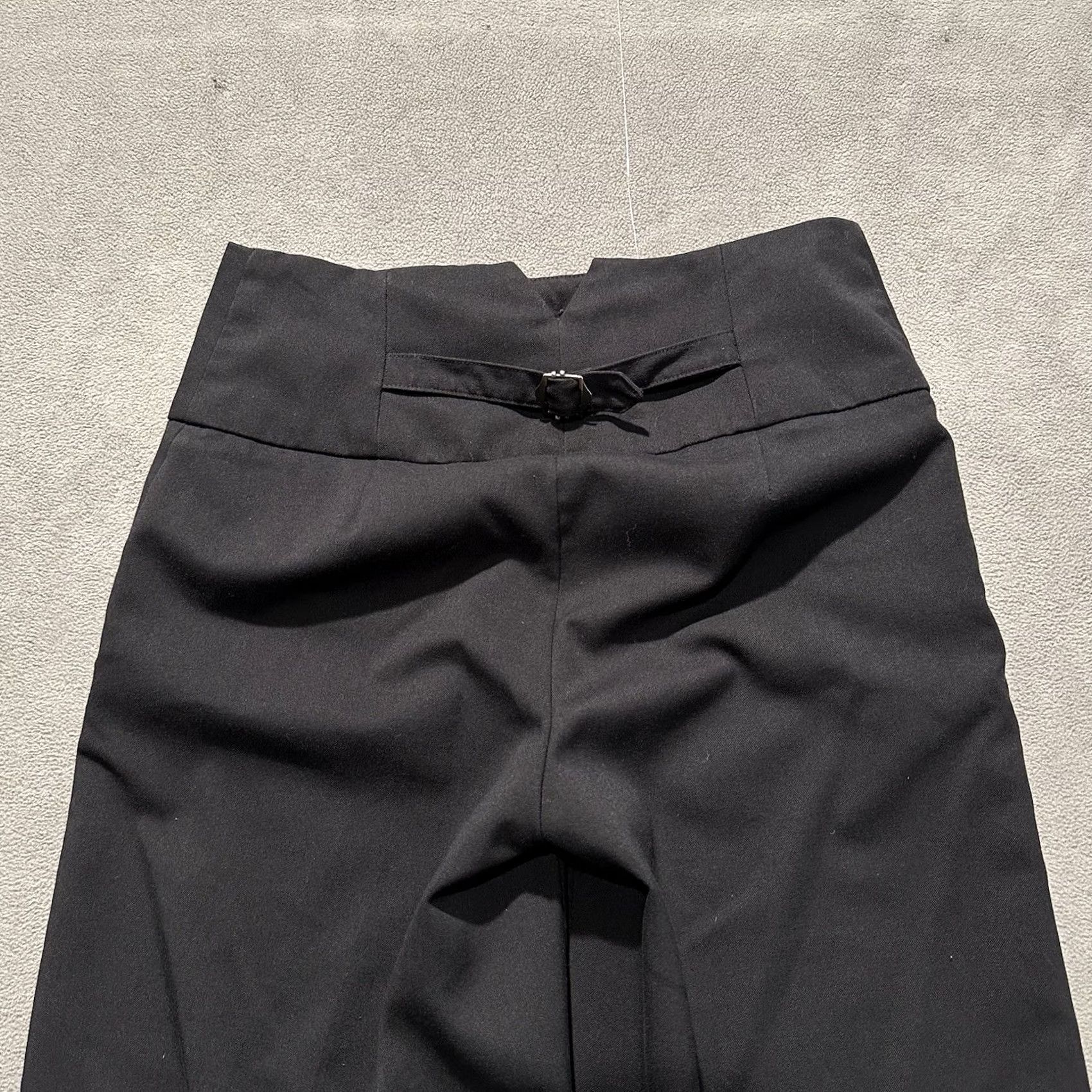 H&M H&M Black Wide Leg Pants Womens Size 4 Cuffed Relaxed Stretch Truser EUC Size 27" / US 4 / IT 40 - 4 Thumbnail