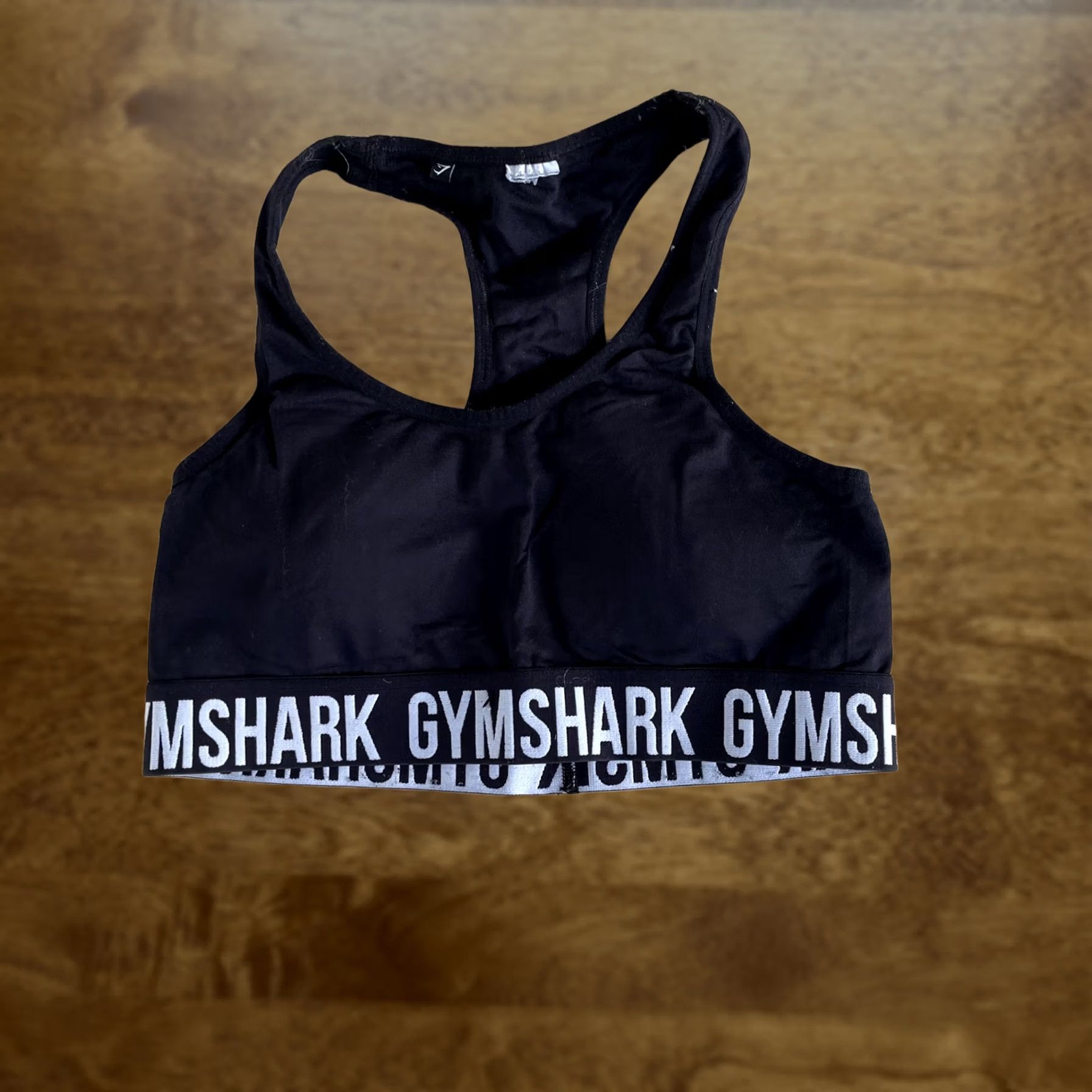 Gymshark Gymshark Sports Bra Womens Small Black Racerback Logo Band Yoga Gym Top Workout Size S / US 4 / IT 40 - 1 Thumbnail