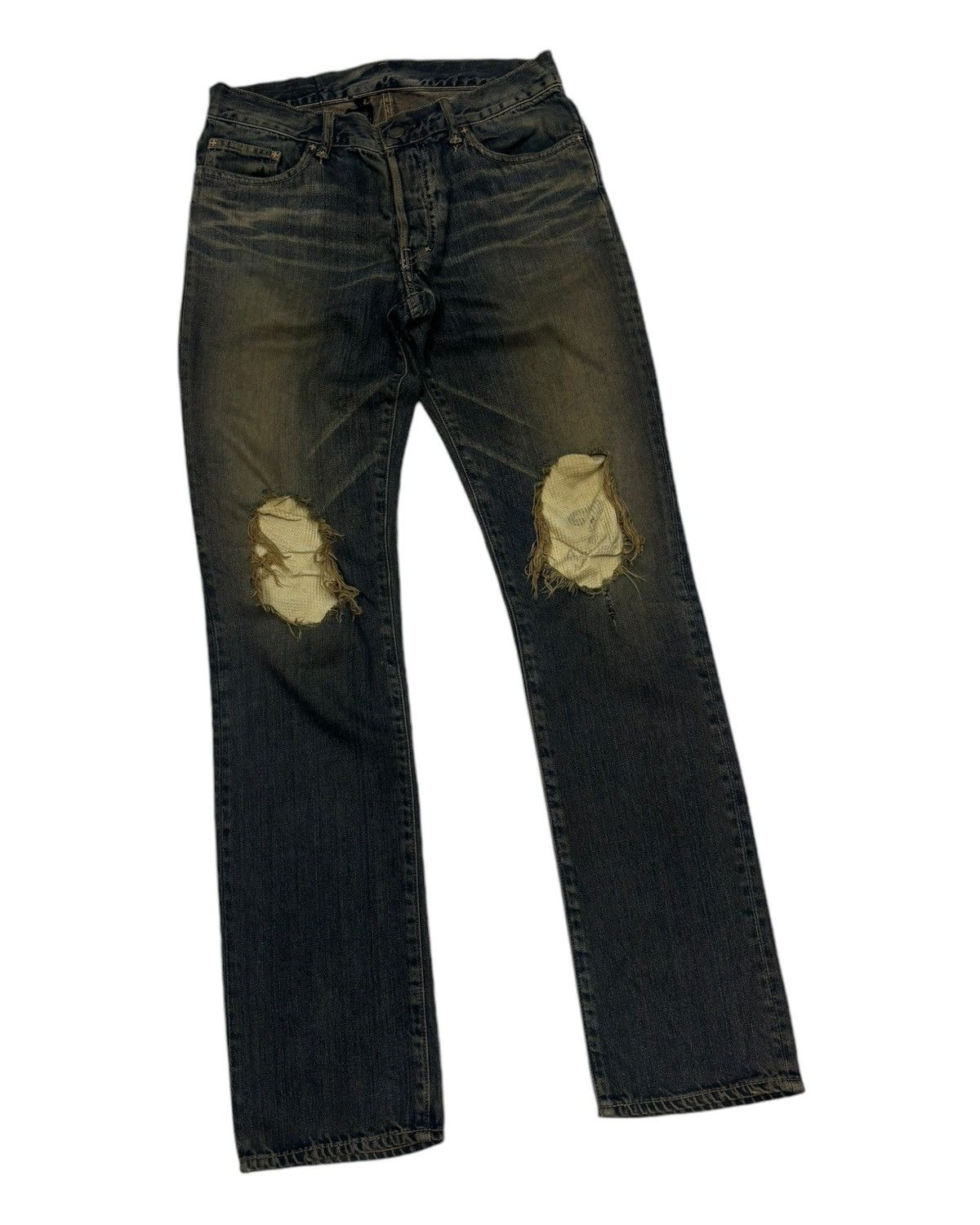 RUDE GALLERY VINTAGE RUDE GALLERY RUSTY DISTRESS ROCKSTAR DENIM JEANS Size US 30 / EU 46 - 5 Thumbnail