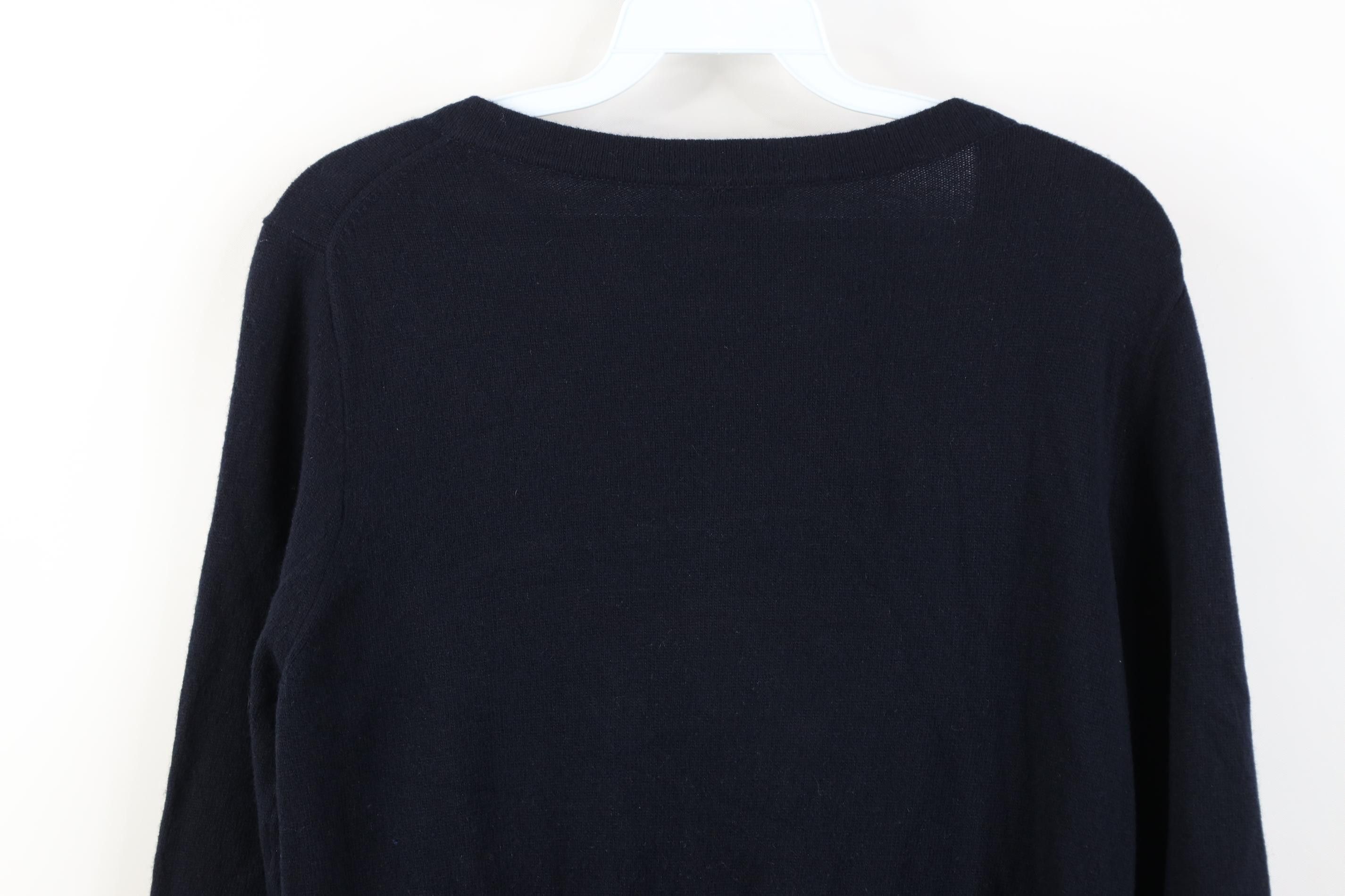 J.Crew Vintage Y2K J Crew Wool Cashmere Tie Front Knit Sweater Size L / US 10 / IT 46 - 12 Thumbnail