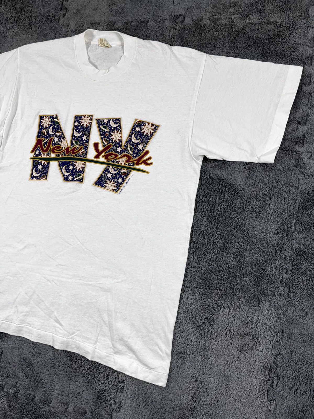 Vintage Vintage 90's US New York NY one stitch big logo tee L Size US L / EU 52-54 / 3 - 3 Thumbnail