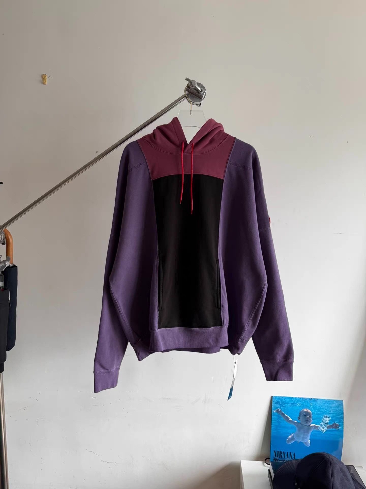 Cav Empt C.E Cavempt 21AW purple panel hoodie Q17 Size US XL / EU 56 / 4 - 1 Thumbnail