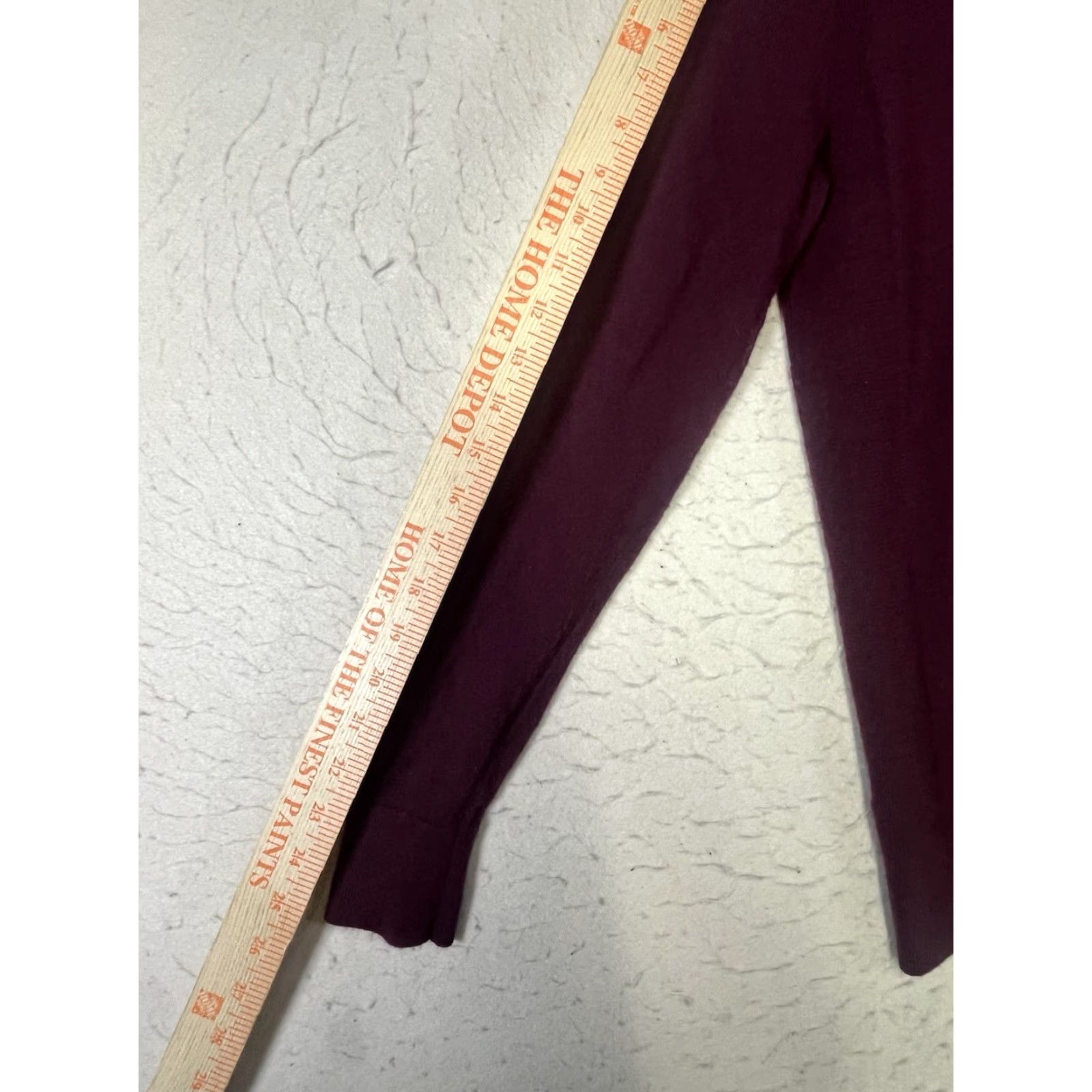 Express Express Men's Small Burgundy Merino Wool Sweater Long Sleeve Crew Neck Pullover Size US S / EU 44-46 / 1 - 5 Thumbnail