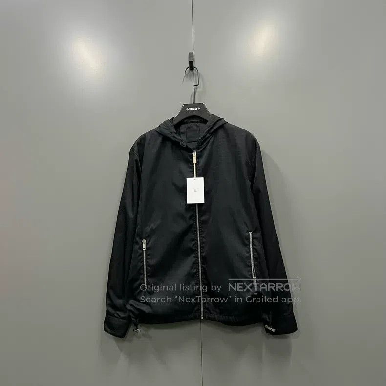 Givenchy Givenchy Black All-Over Pattern Hooded Jacket Size US S / EU 44-46 / 1 - 1 Thumbnail