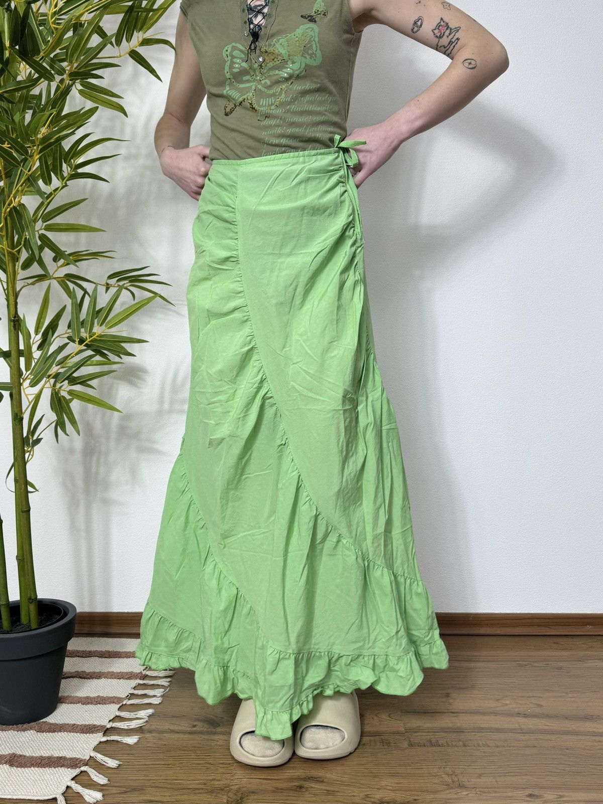 Vintage VINTAGE AVANT GARDE RUCHLE MAXI SKIRT Size 28" / US 6 / IT 42 - 5 Thumbnail