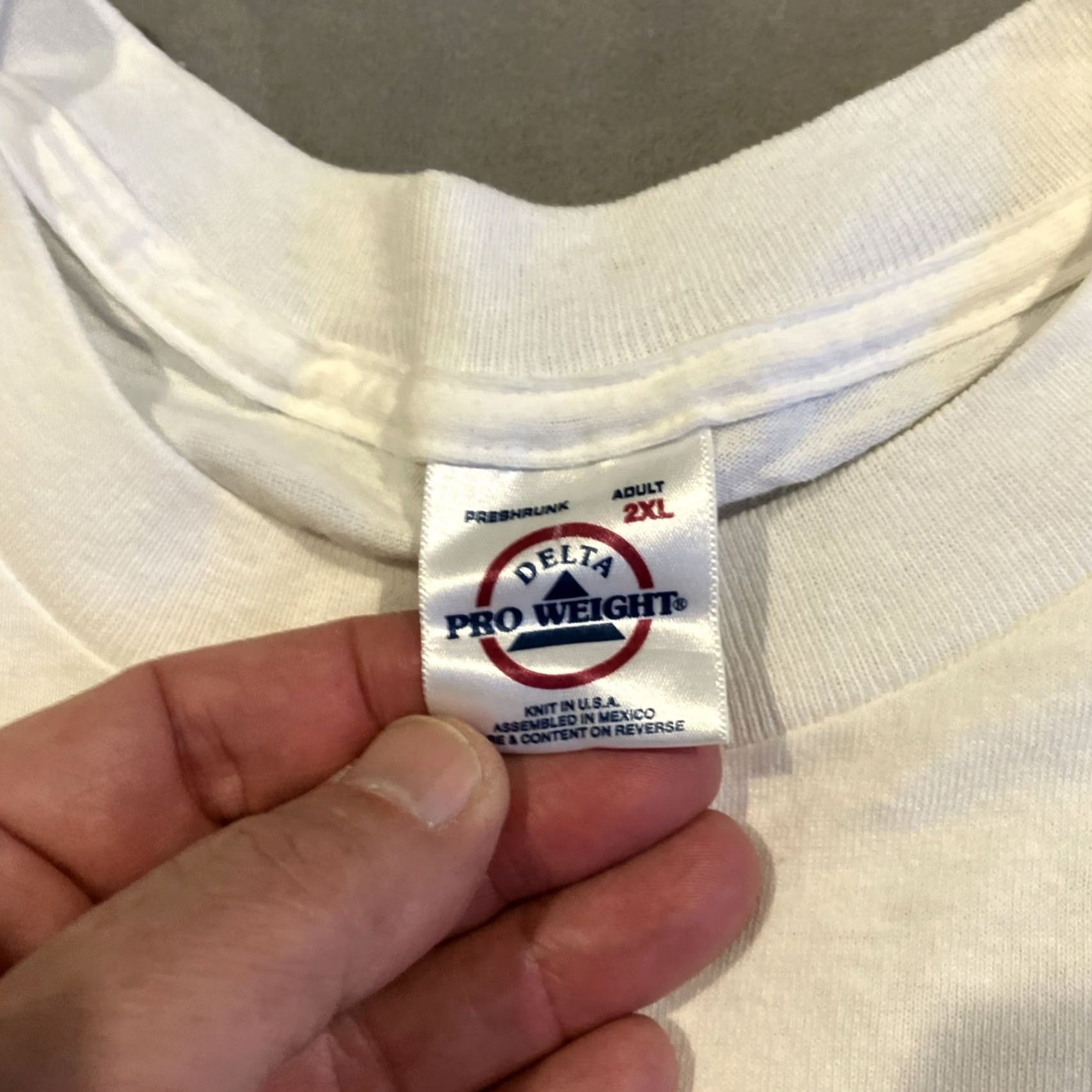Delta VINTAGE Delta It's All About Hockey Double-Sided T-Shirt XL White Men Size US XL / EU 56 / 4 - 3 Thumbnail