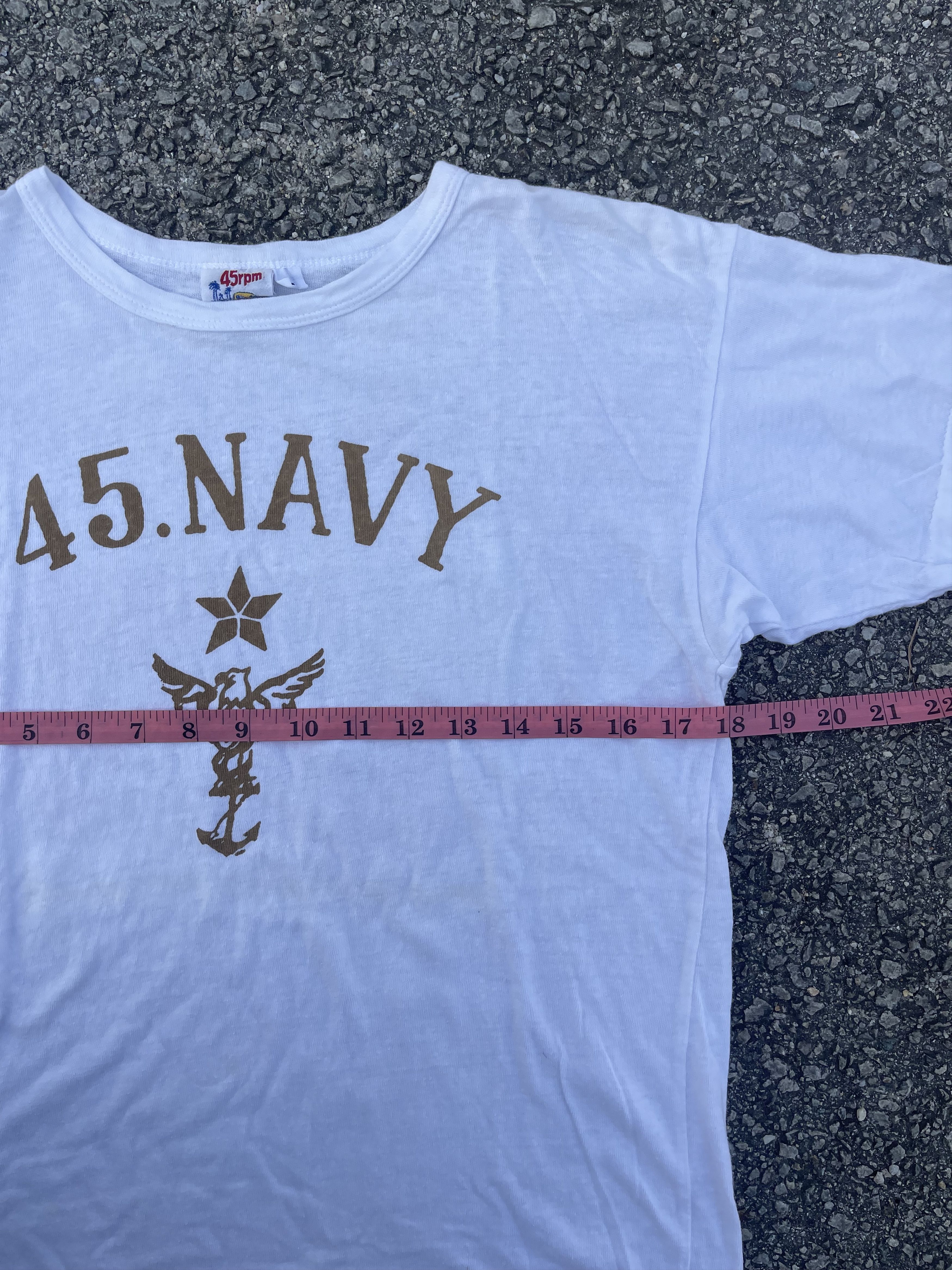 45rpm × Buzz Rickson's 45.NAVY by 45 Rpm White Tee Travis Scott Size US M / EU 48-50 / 2 - 9 Thumbnail