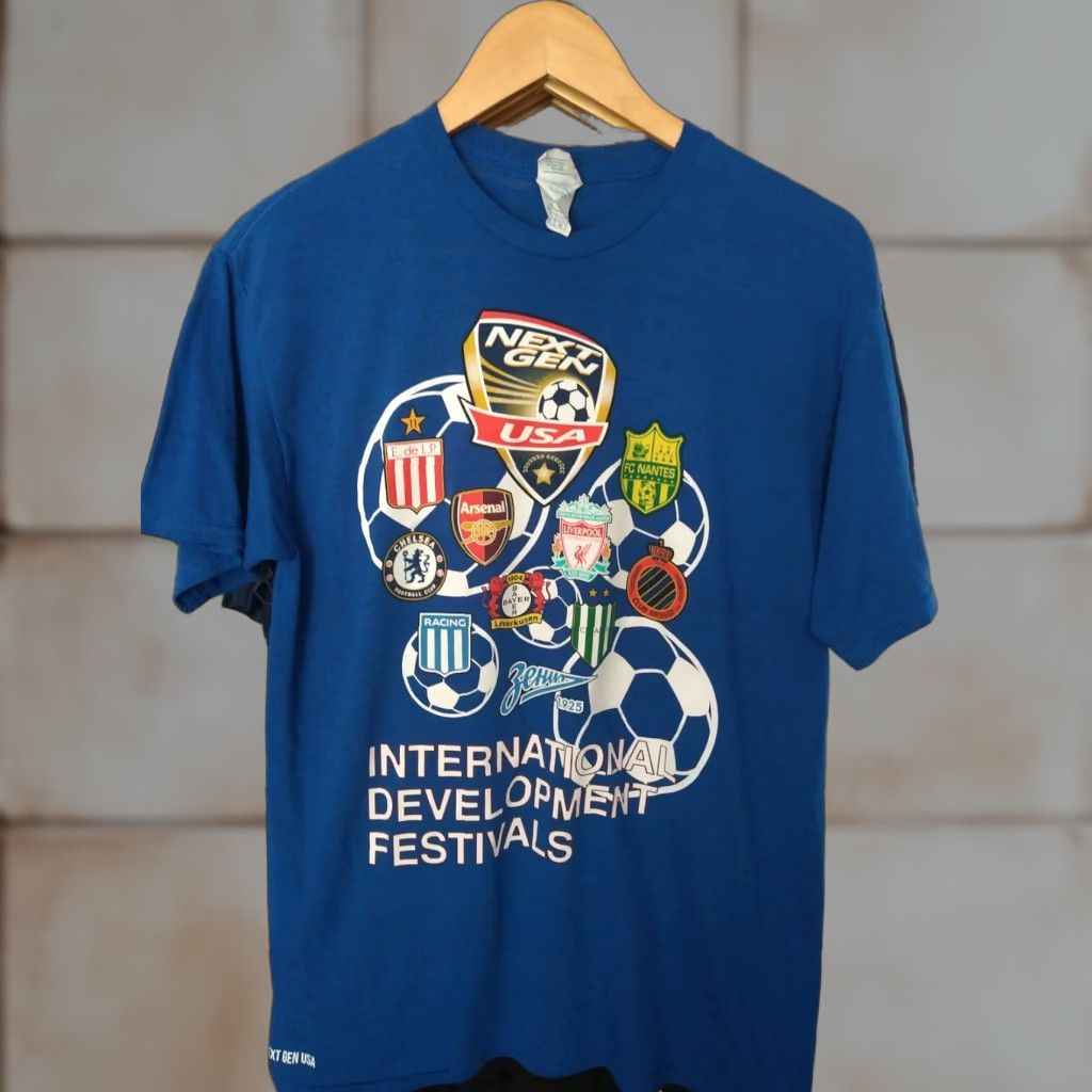 Delta VINTAGE NextGen USA International Development Festivals Soccer T-shirt M Men Blue Delta 100% Polyester Pro Weight Sports T-Shirt Mens Size US M / EU 48-50 / 2 - 1 Thumbnail