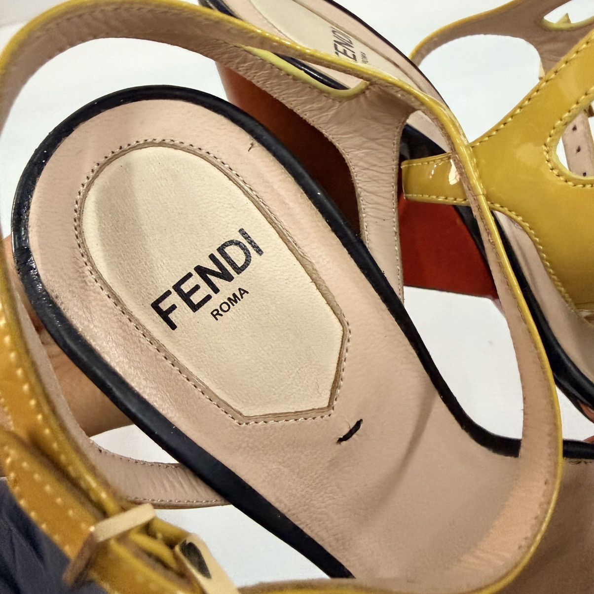 Fendi Fendi multicolor patent leather ankle strap sandals. Size US 5 / IT 35 - 10 Thumbnail