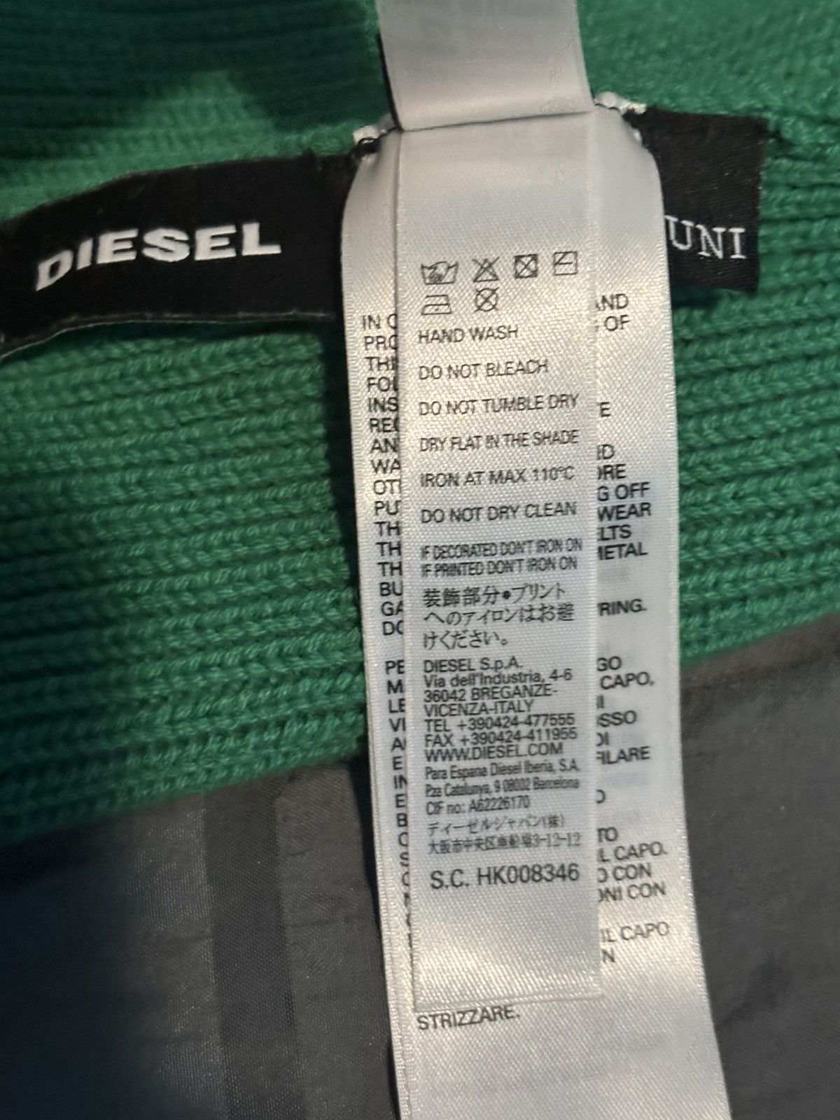 Diesel DIESEL “Only The Brave” Green Beanie 🧑🏾‍🎤 Size ONE SIZE - 10 Thumbnail