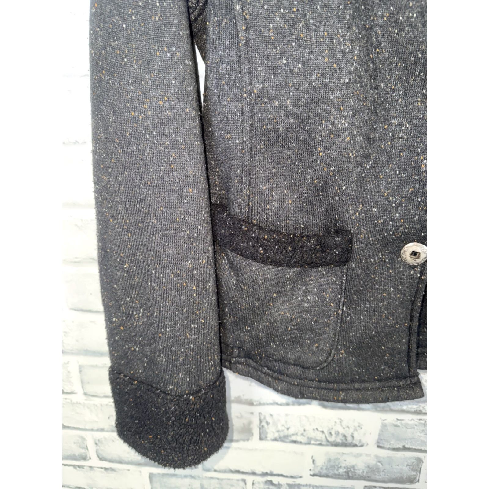 Vintage VINTAGE True Grit Jacket Womens M Gray Fleece Button Down Down Insulation Polyester Speckled Basic Jacket Size M / US 6-8 / IT 42-44 - 5 Thumbnail