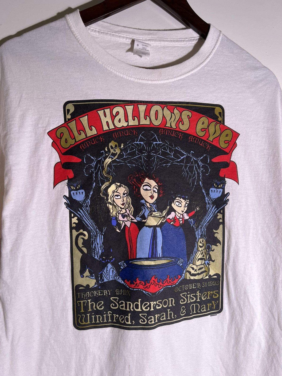 Vintage Y2K 2000’s Vintage Hocus Pocus All Hallow’s Eve Retro Shirt Size US L / EU 52-54 / 3 - 3 Thumbnail