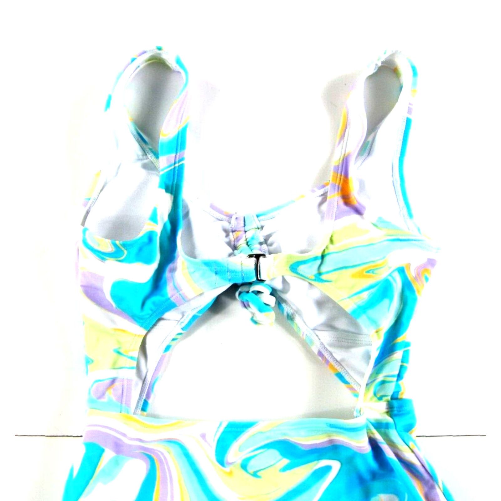 Vintage Ninety-Nine Blue Purple Green Tie Dye One Piece Swimsuit Small Women Size ONE SIZE - 5 Thumbnail