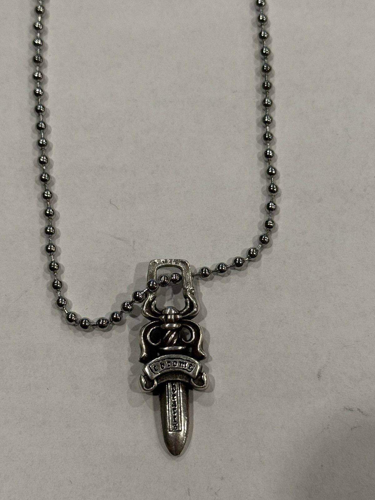 Chrome Hearts Chrome Hearts Dagger Pendant Silver Ball Chain Necklace 925 Size ONE SIZE - 7 Thumbnail