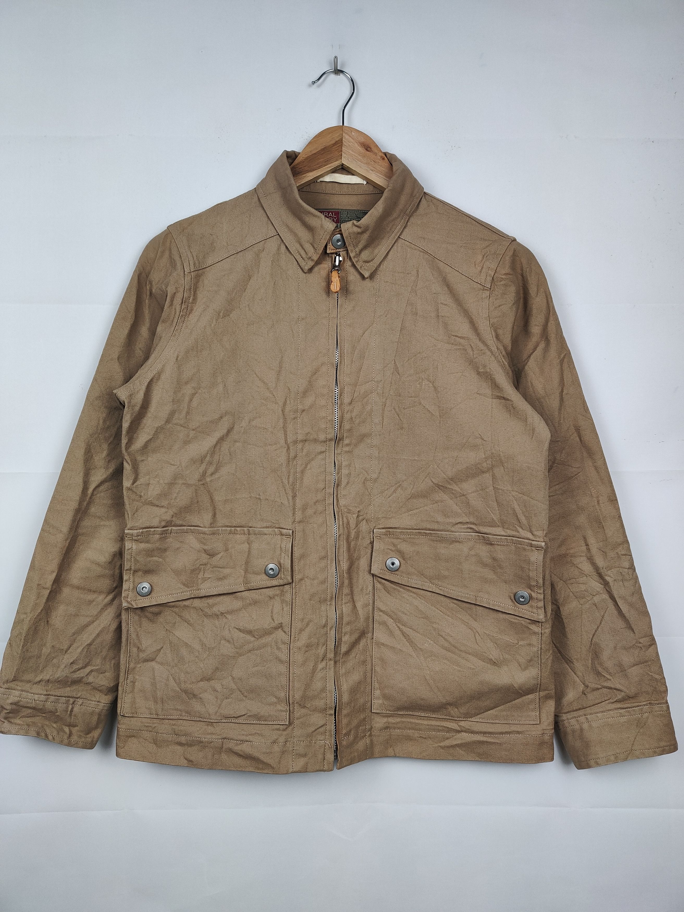 Japanese Brand Natural Laundry Duck Canvas Zipper Jacket Size US S / EU 44-46 / 1 - 1 Thumbnail