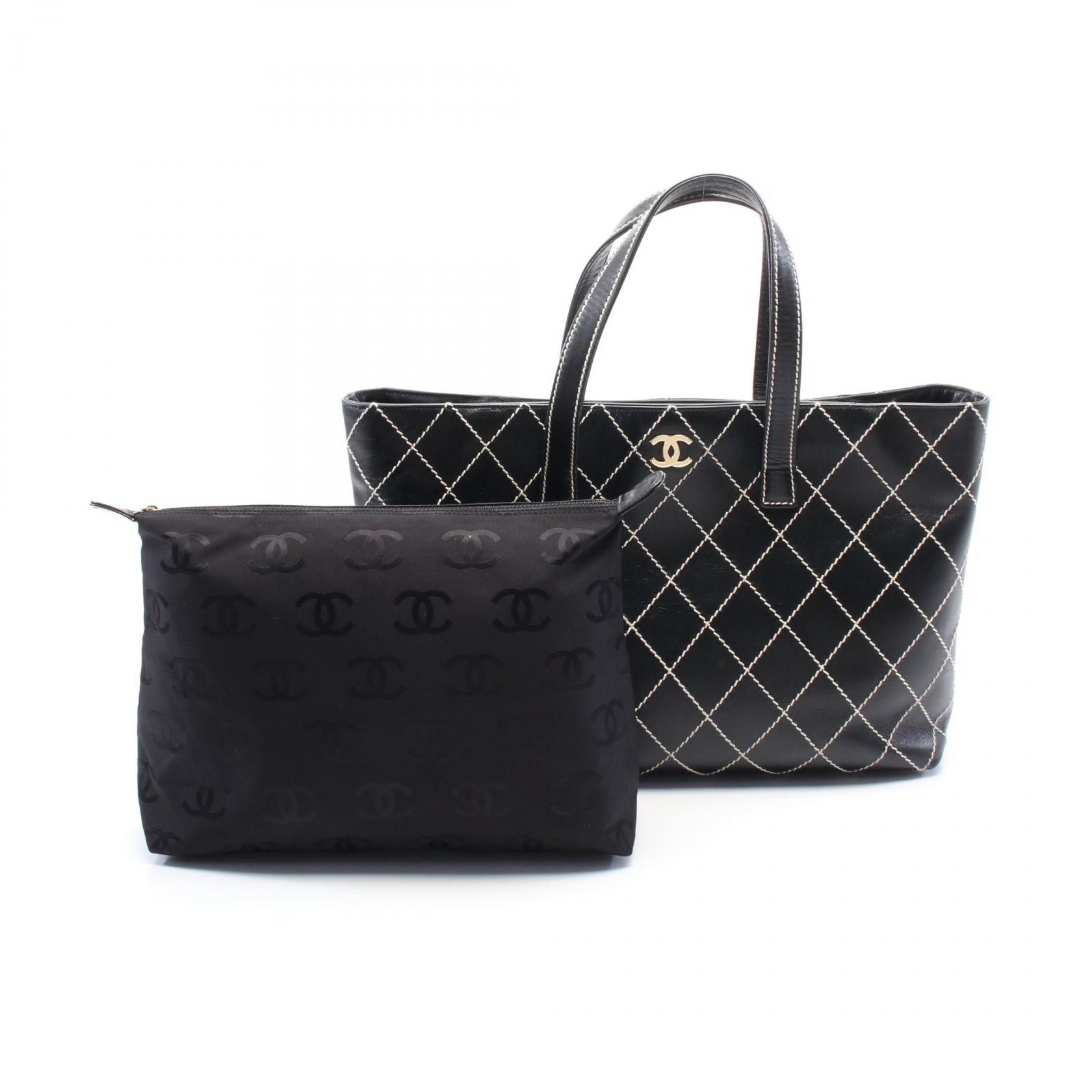 Chanel Chanel Leather Wild Stitch Tote Bag 7474313 Leather Tote Bag - Main Image