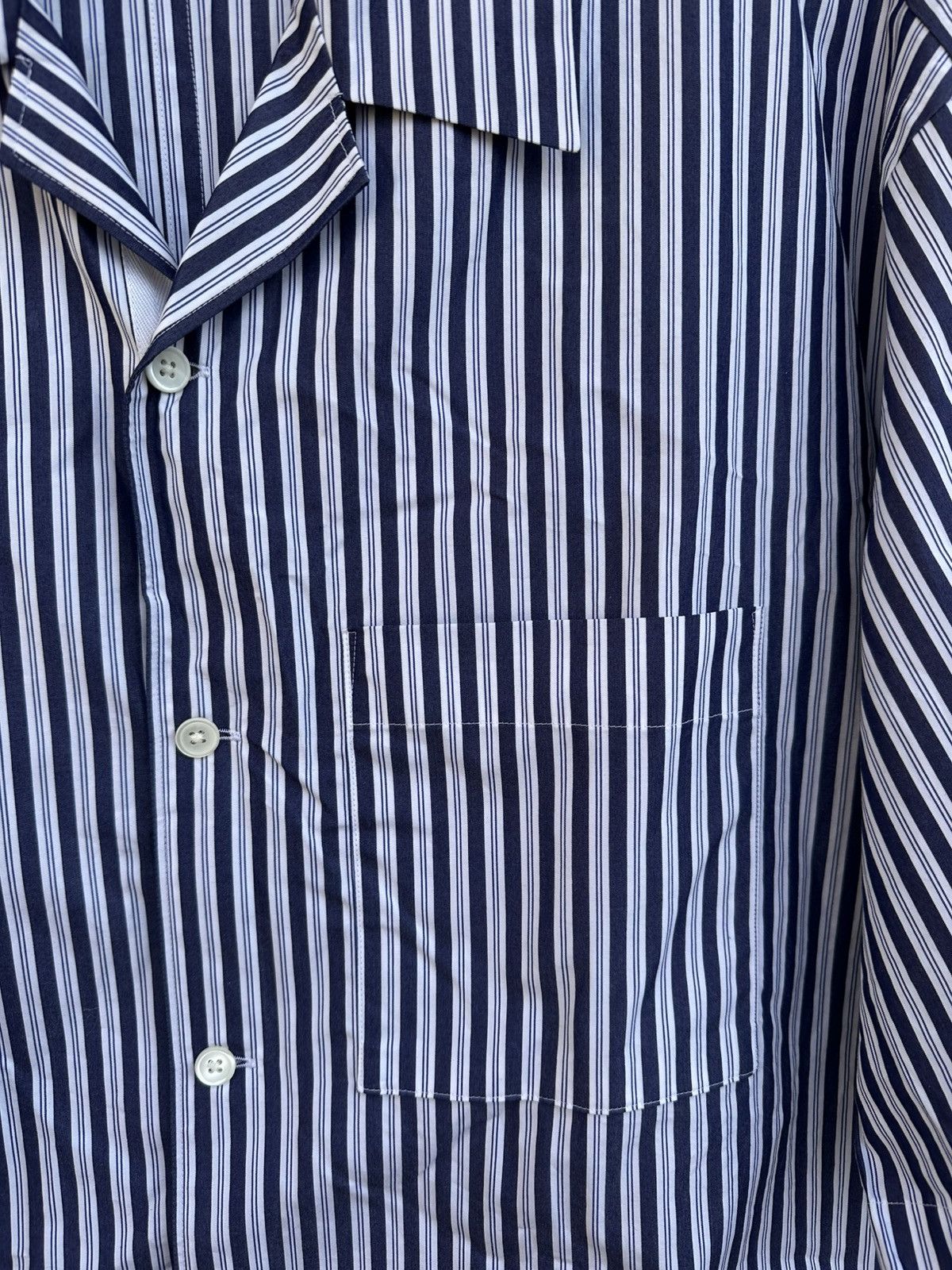 Jil Sander × Uniqlo Jil Sander J+ Uniqlo Oversized Striped Pocket Shirt Size US L / EU 52-54 / 3 - 4 Thumbnail