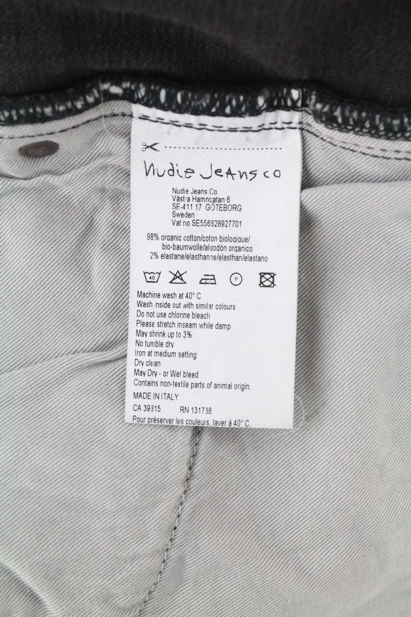 Nudie Jeans SKINNY LIN USED BLACK W29/L32 Organic Cotton Jeans 80430 Size US 29 - 8 Thumbnail