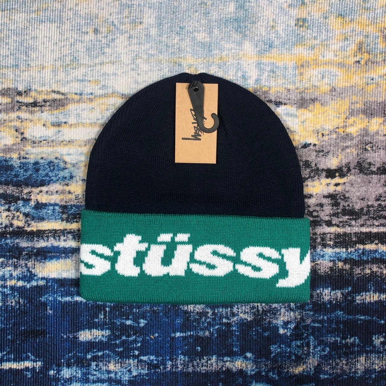 Streetwear × Stussy × Vintage Stussy Helvetia Jacquard Beanie | Grailed