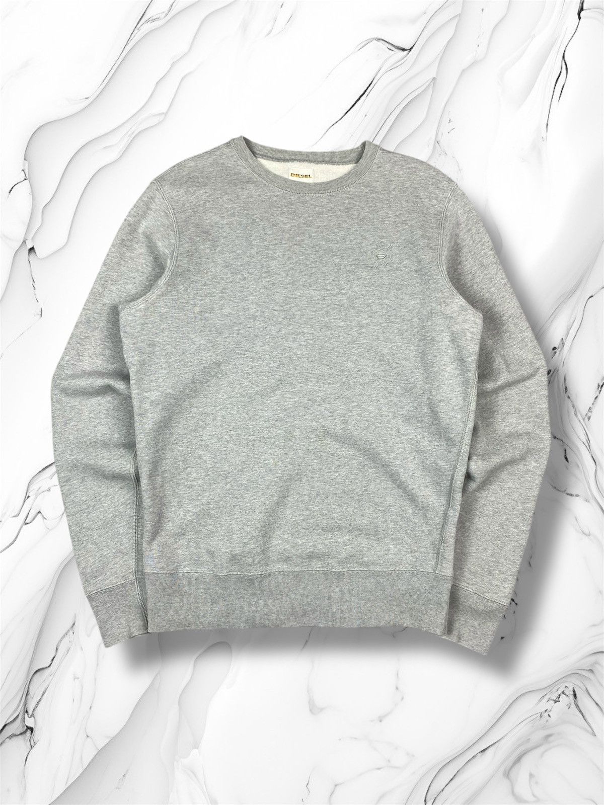 Diesel Diesel Sweatshirt Cotton Pullover Crew Neck Jumper Grey Size US L / EU 52-54 / 3 - 1 Thumbnail